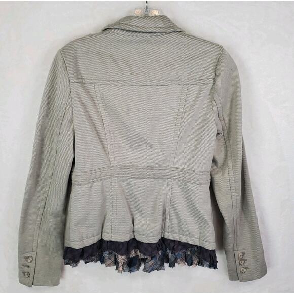 Daughters Of The Liberation Anthropologie Button Front Blazer Jacket Sz 4 Small - Picture 6 of 11